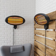 Set of 2 Garden Patio Heater Electric Wall Mounted Heating